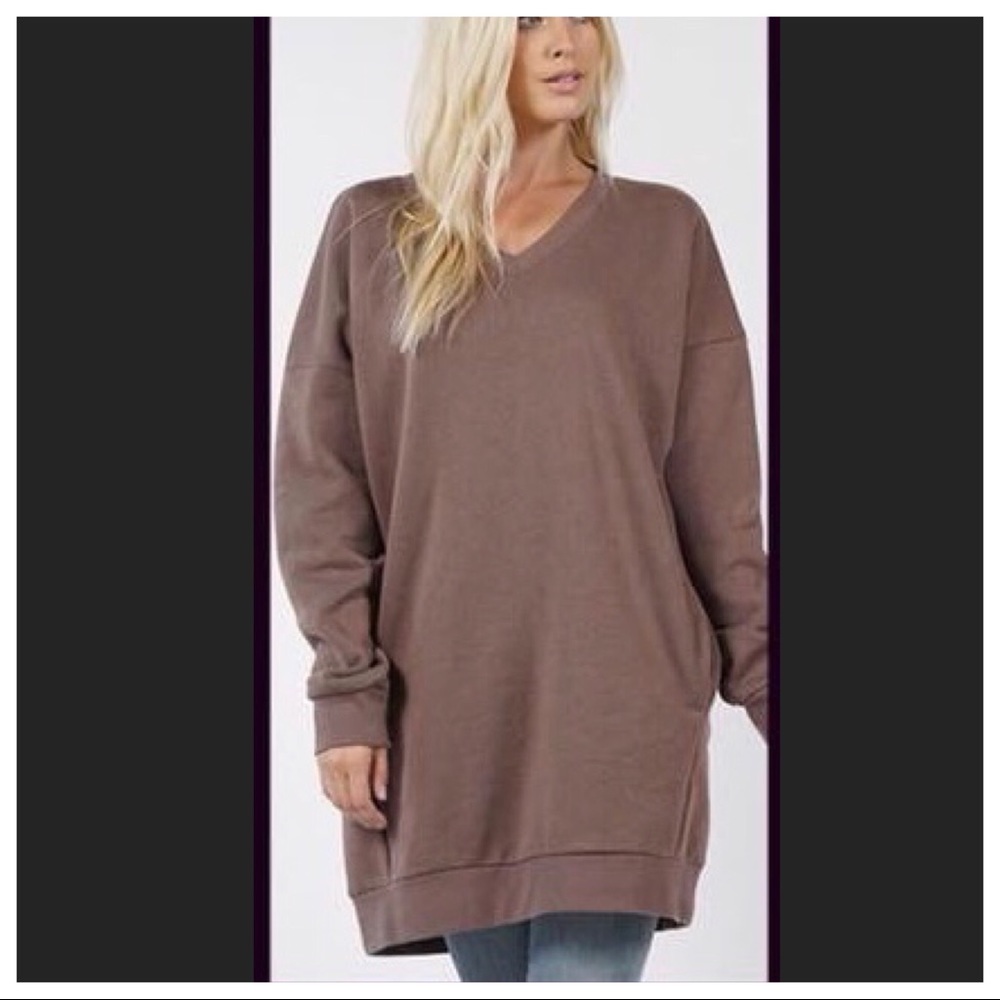 NWT mocha oversized sweatshirt